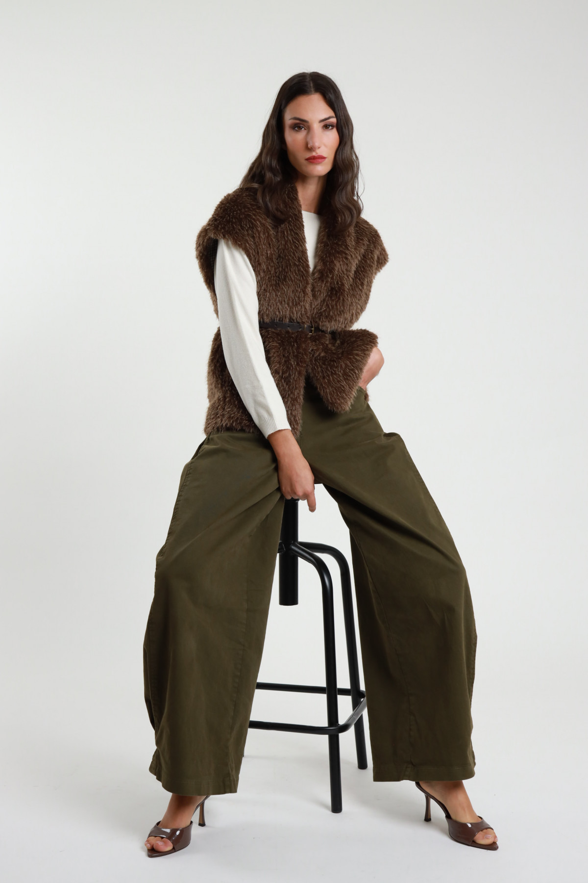 Pantaloni Over Tinto Capo
