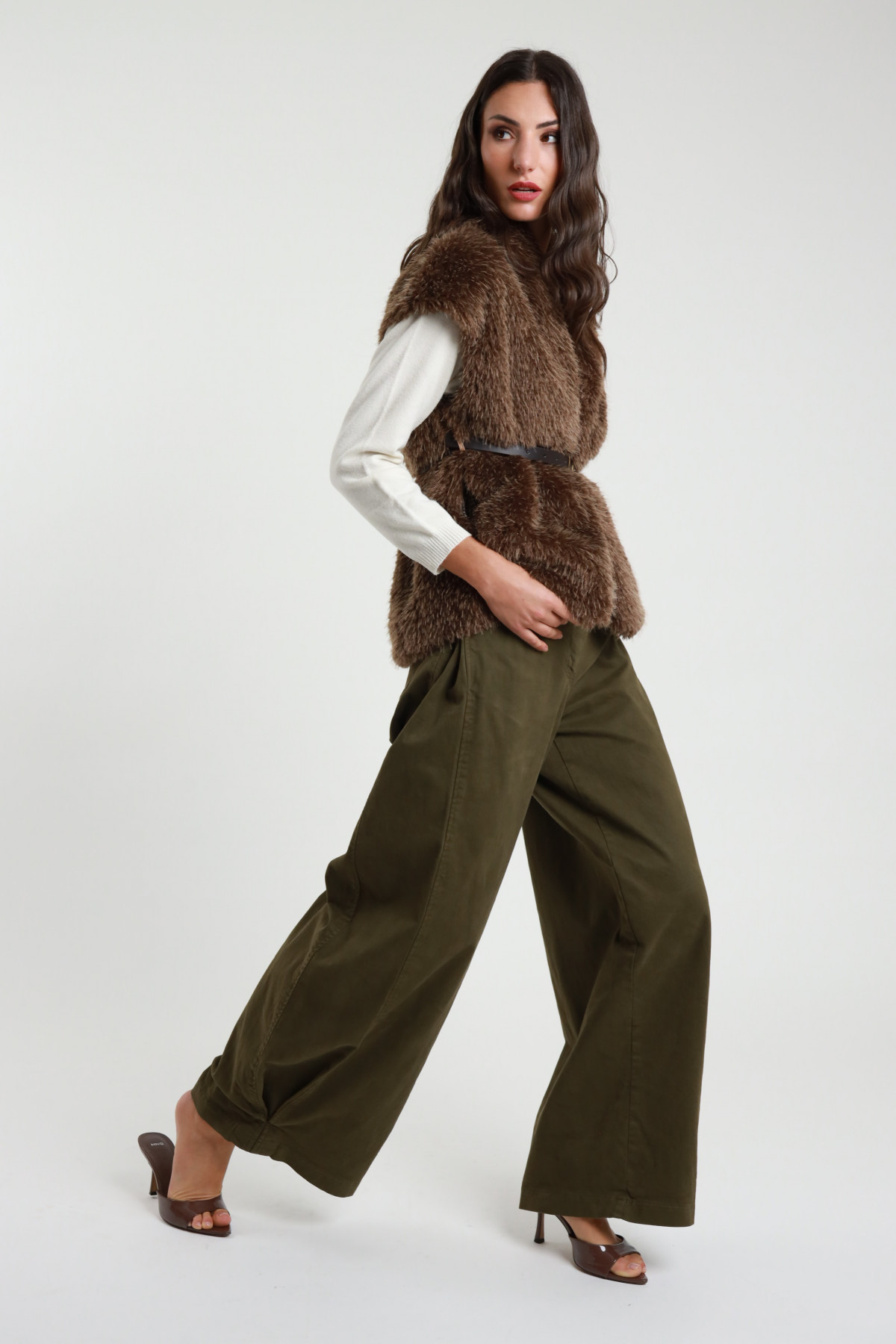 Pantaloni Over Tinto Capo