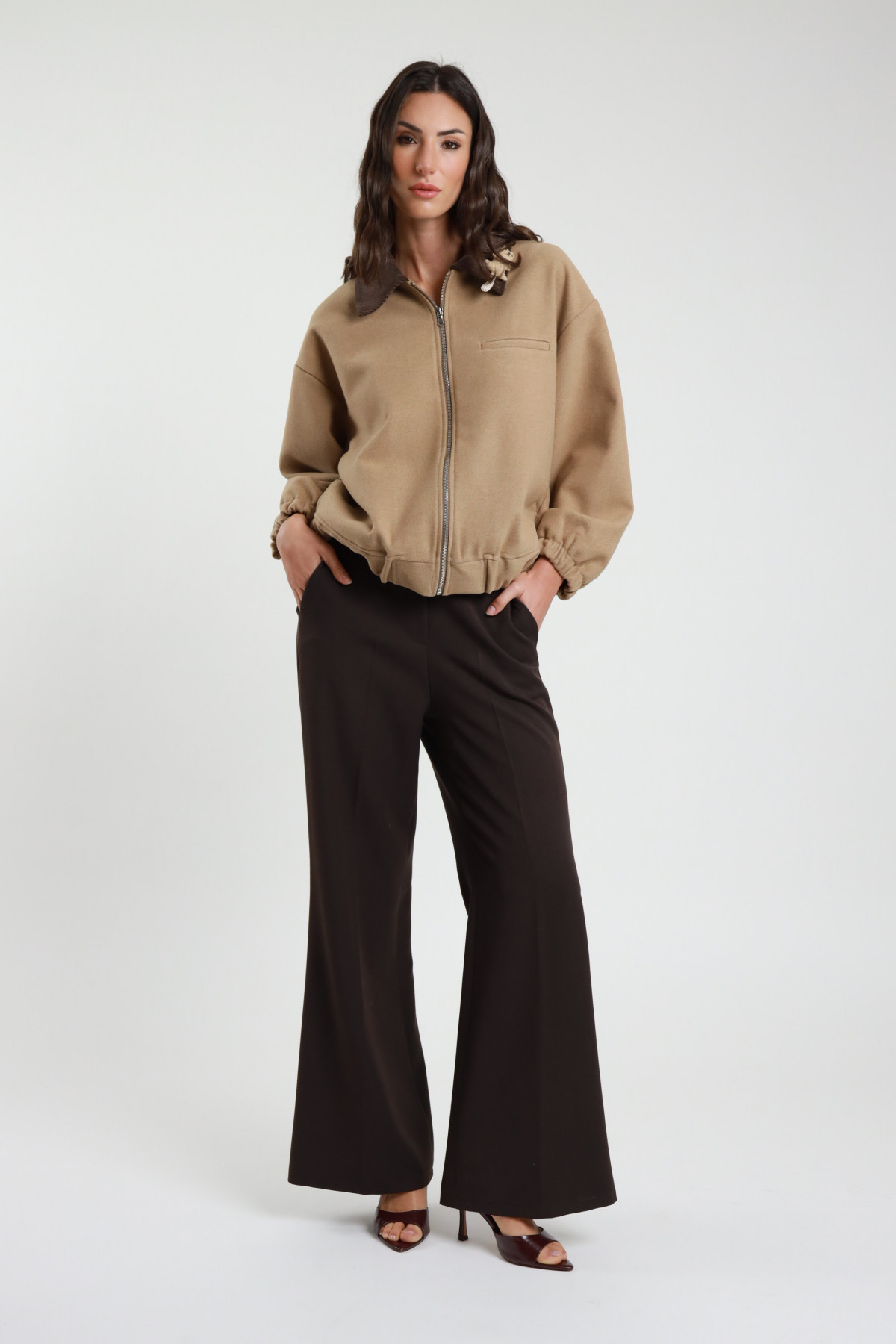 Pantalone c/cintura 77%pl 17%vi 6%ea