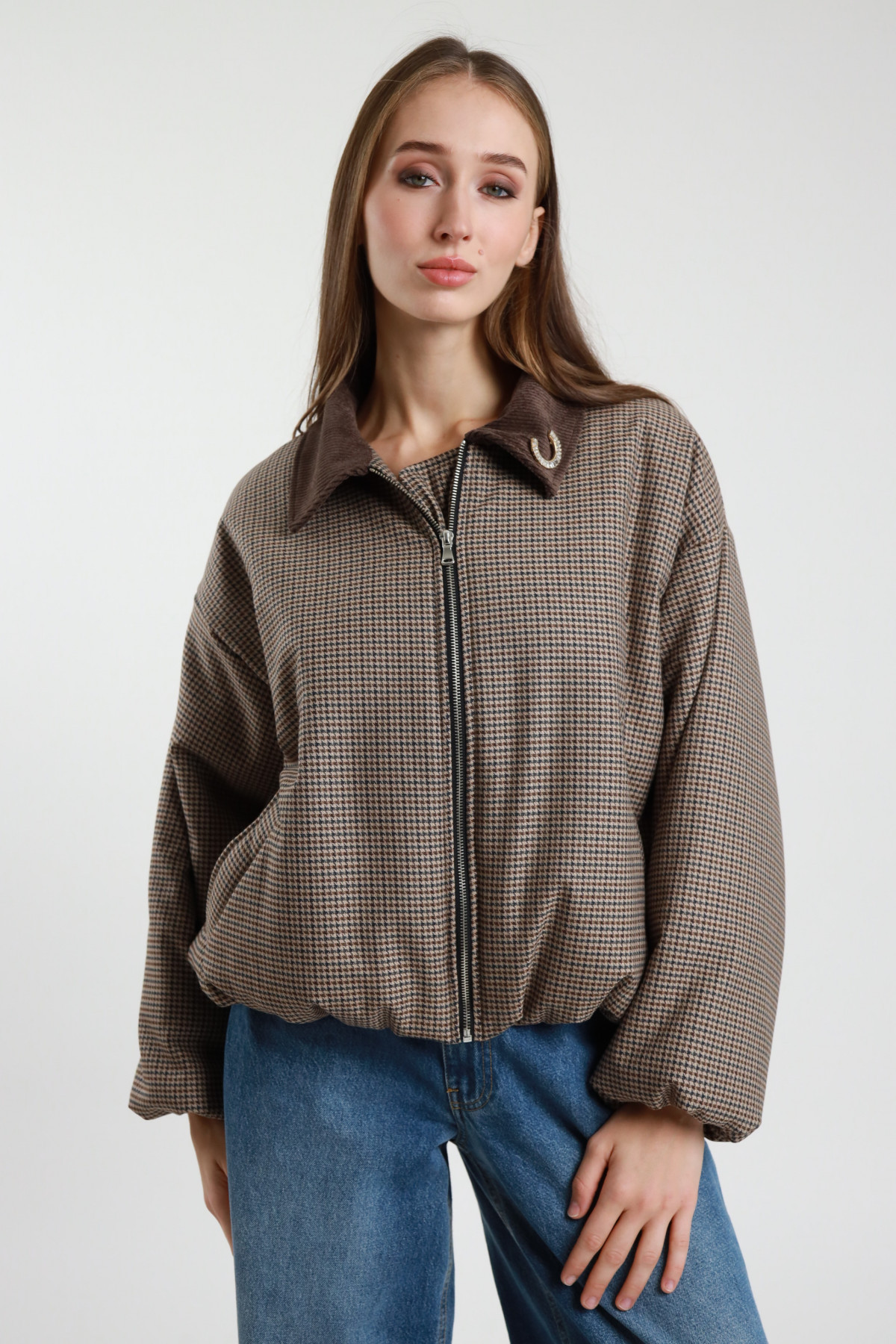 Bomber Check con Spilla