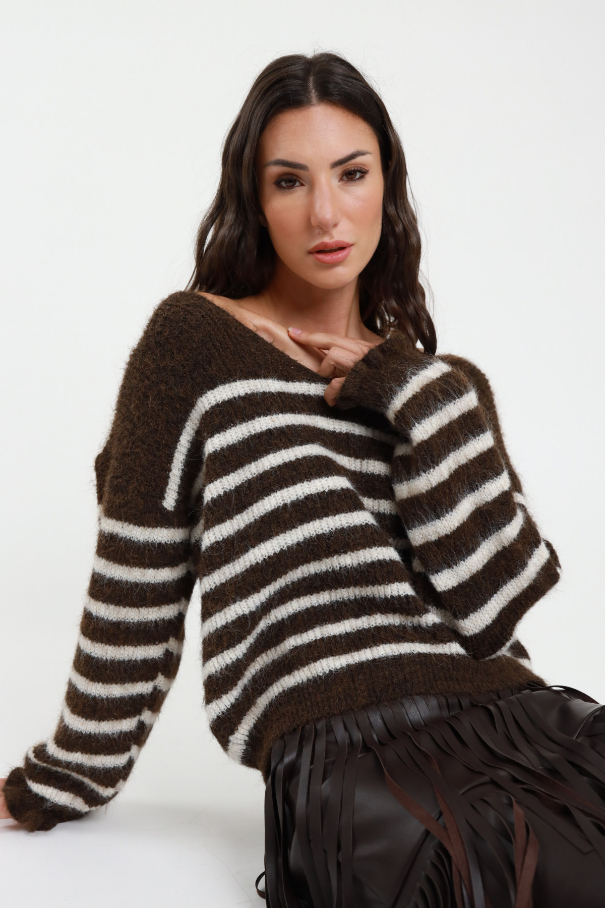 Gestreifter Pullover