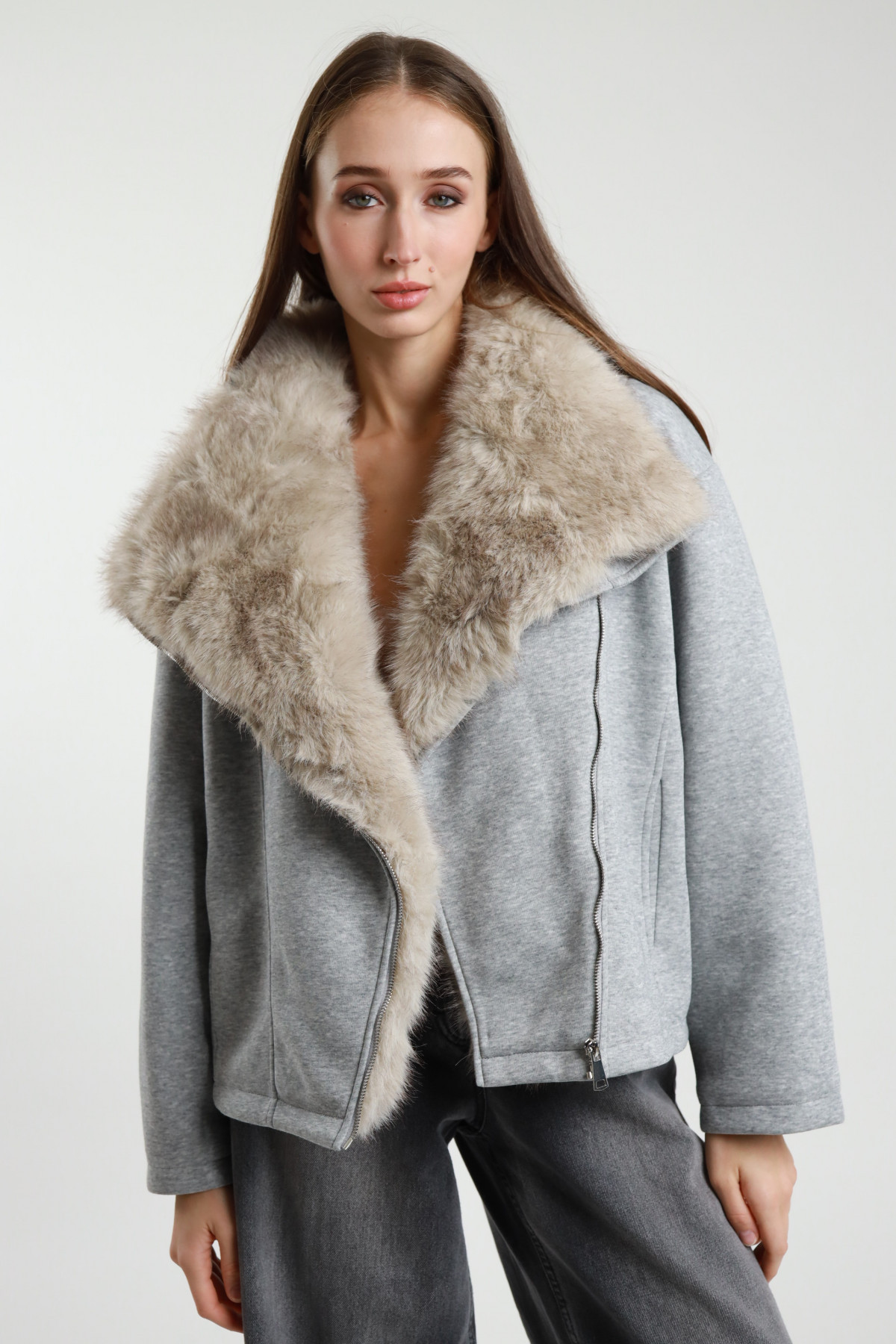 Chiodo Sweatshirt + Faux Fur