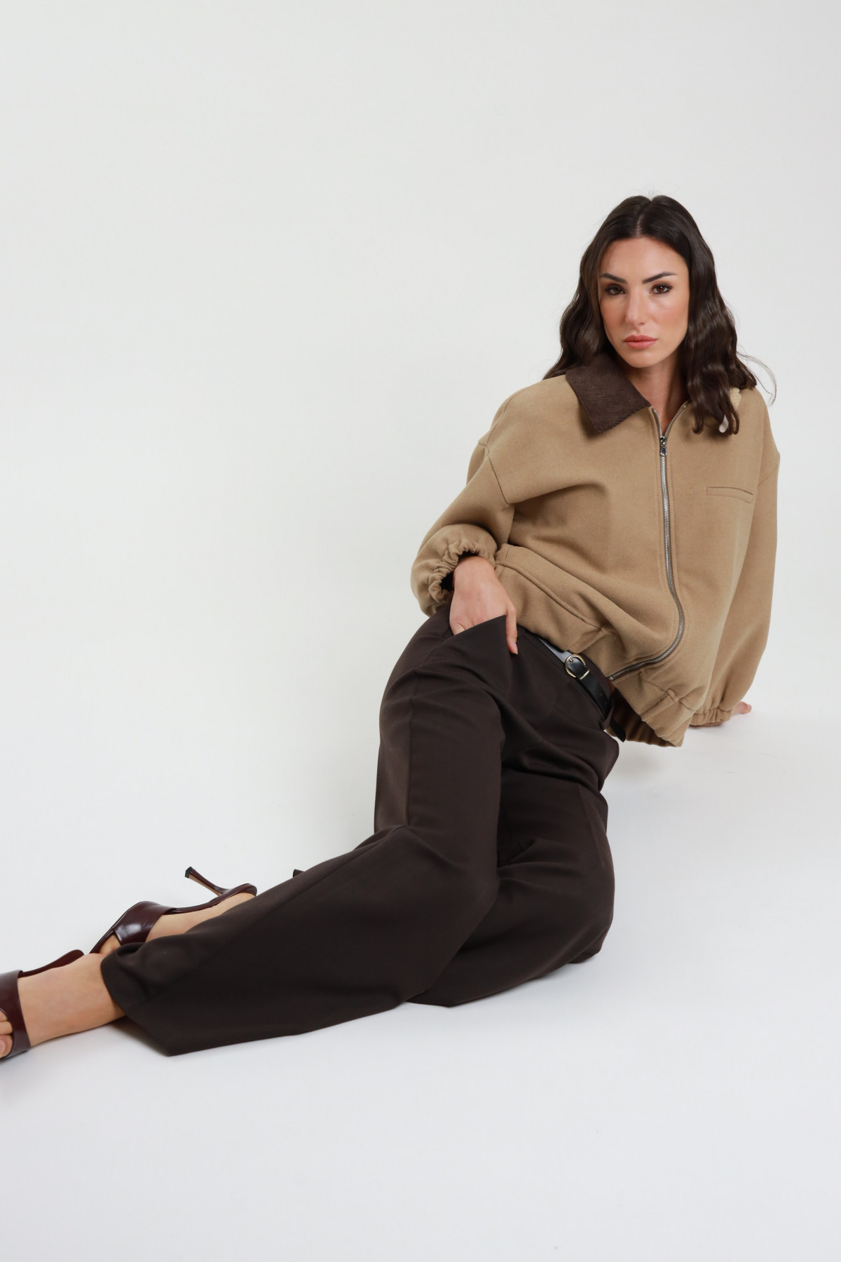 Pantalone c/cintura 77%pl 17%vi 6%ea
