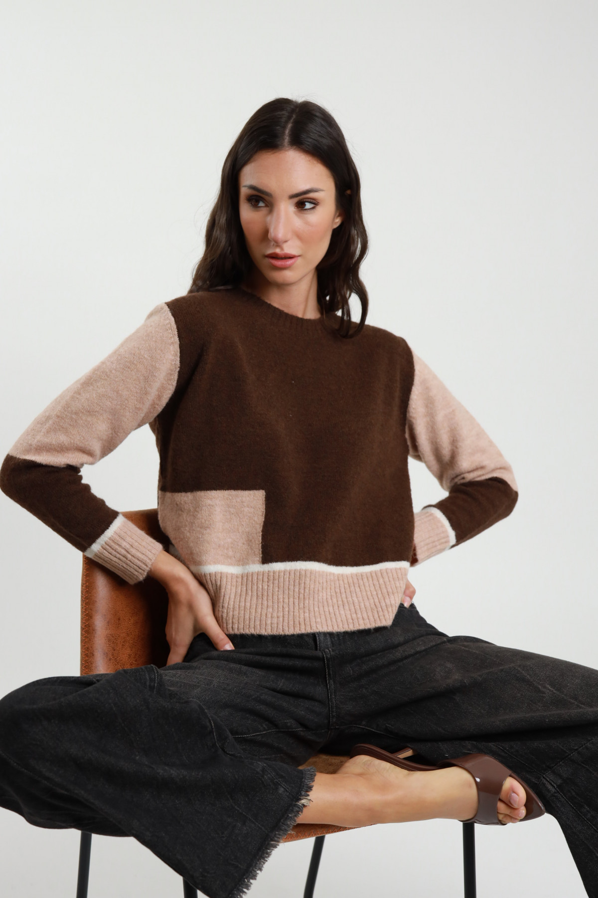 Mehrfarbiger Pullover