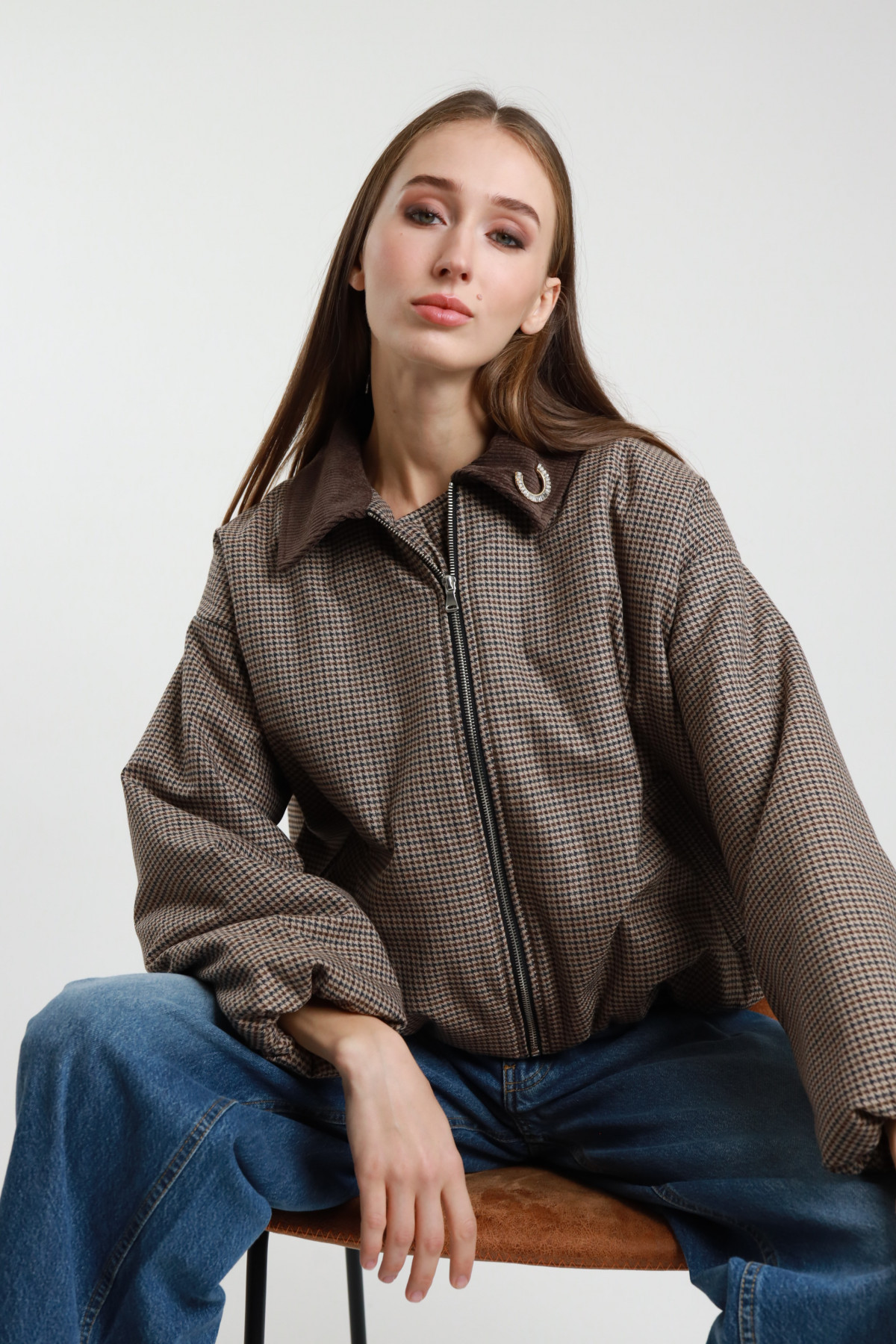 Bomber Check con Spilla