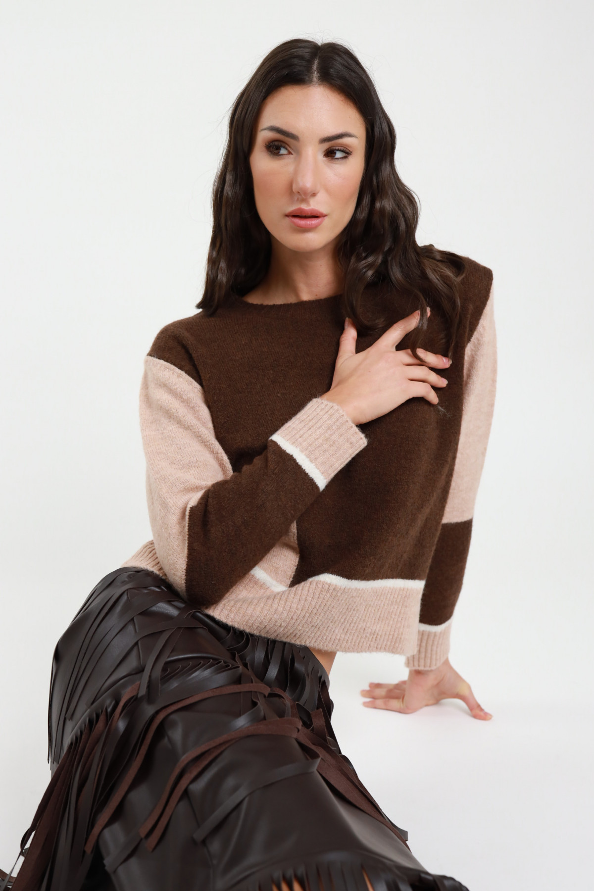 Mehrfarbiger Pullover