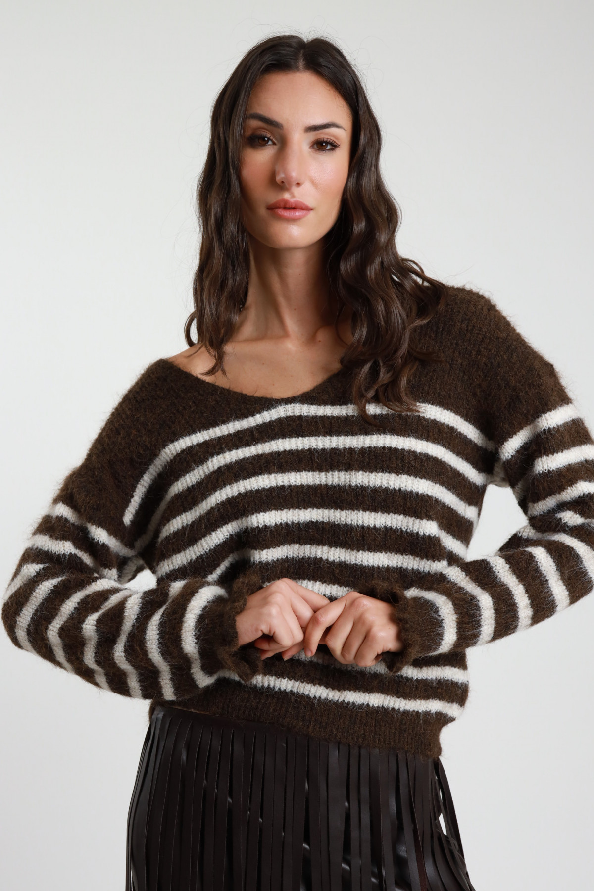 Gestreifter Pullover