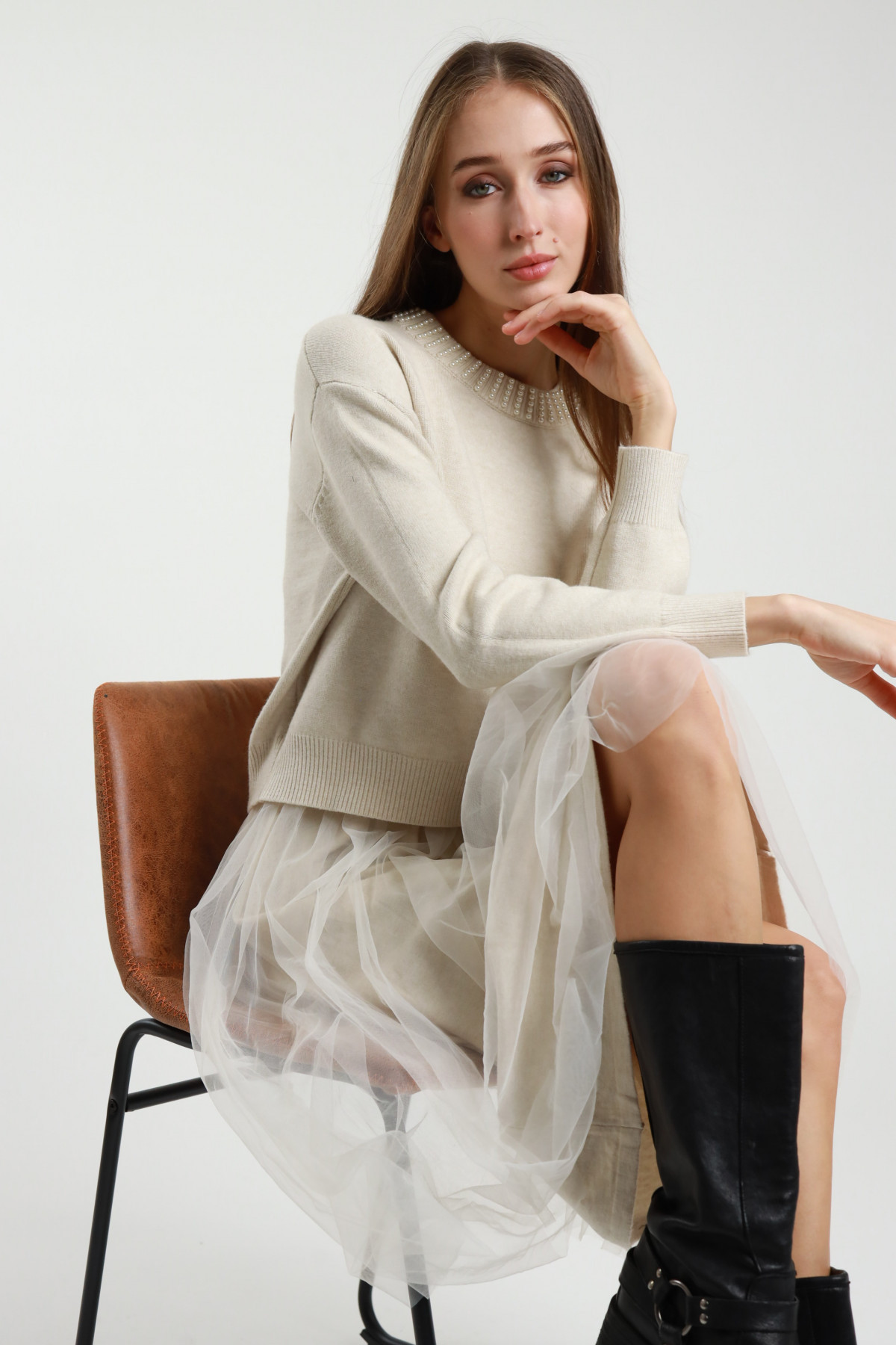 Knitted + Tulle Dress