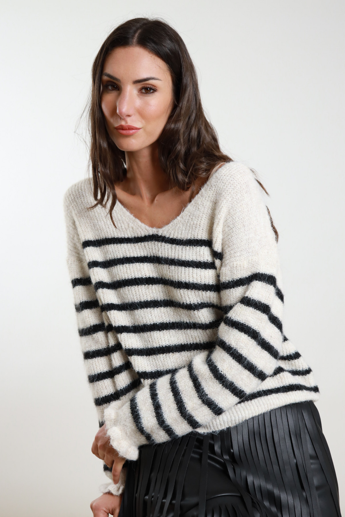 Gestreifter Pullover