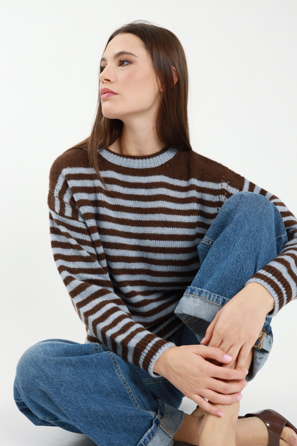 Gestreifter Pullover