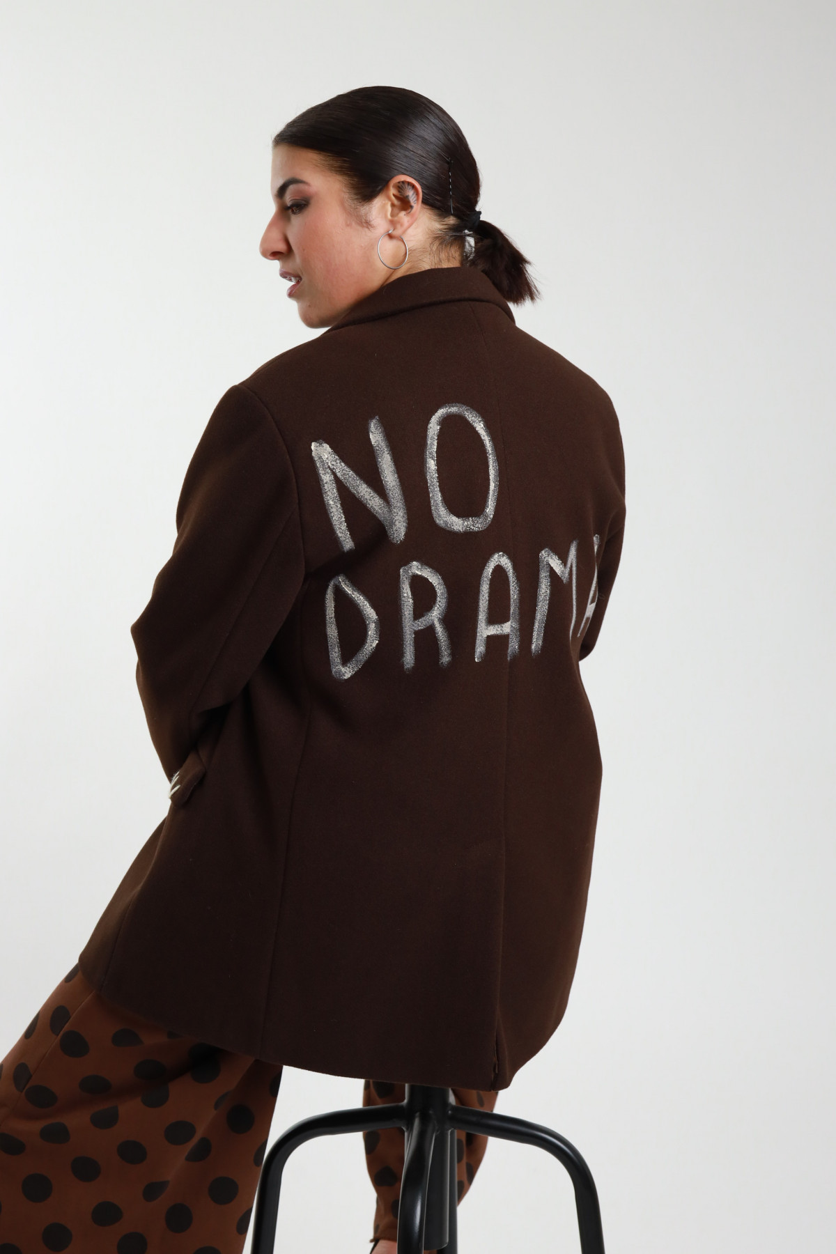 Susy Star - Oversized jacket with print + embroidery