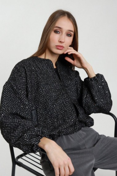 Bomberjacke mit Pailletten