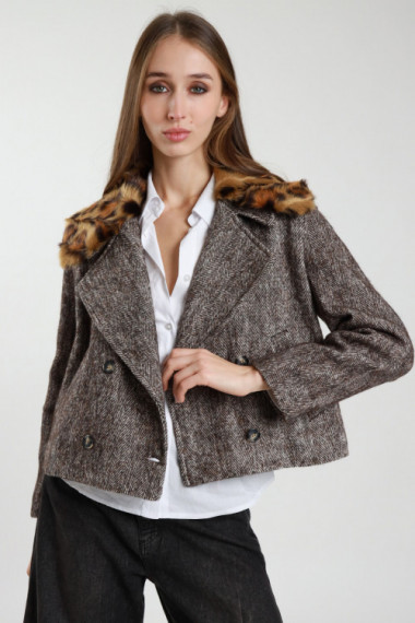 Cappotto Crop Doppio Petto