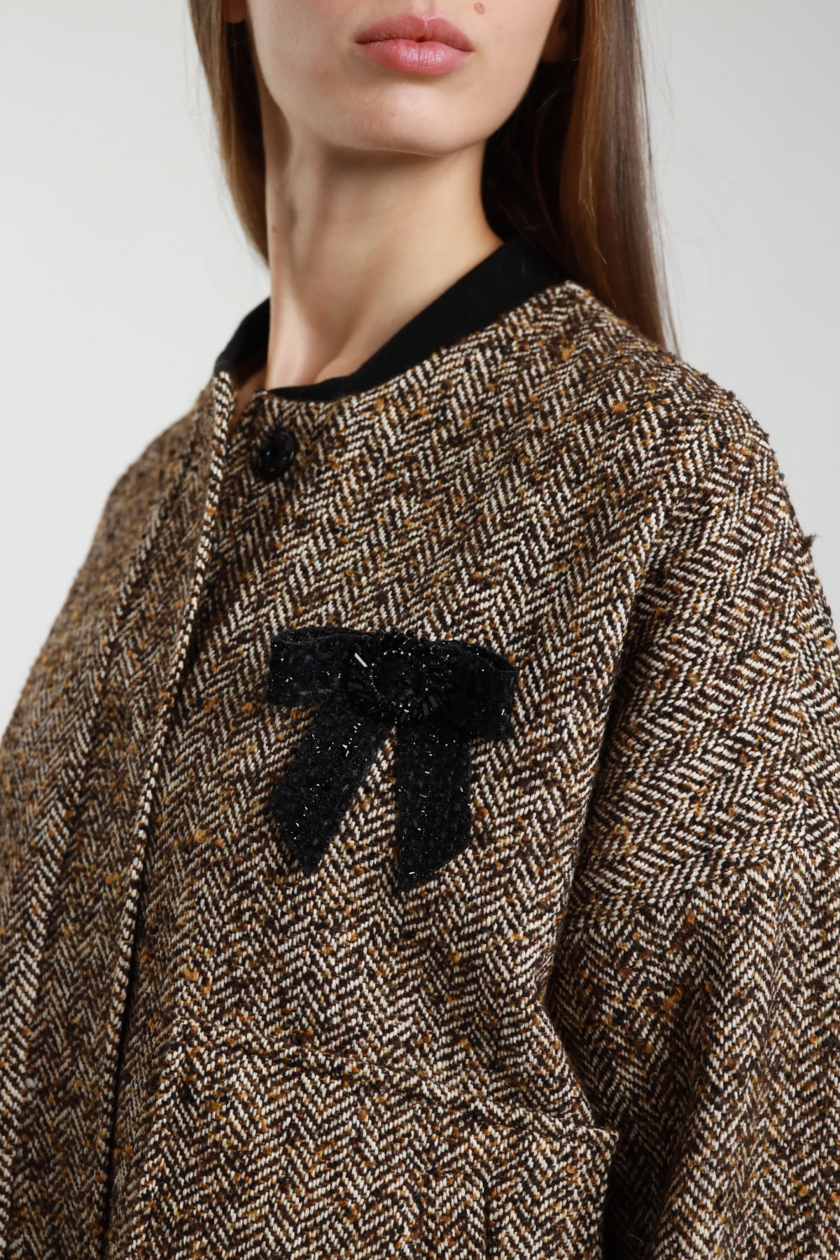 Oversized Bomber Jacket In Fabric