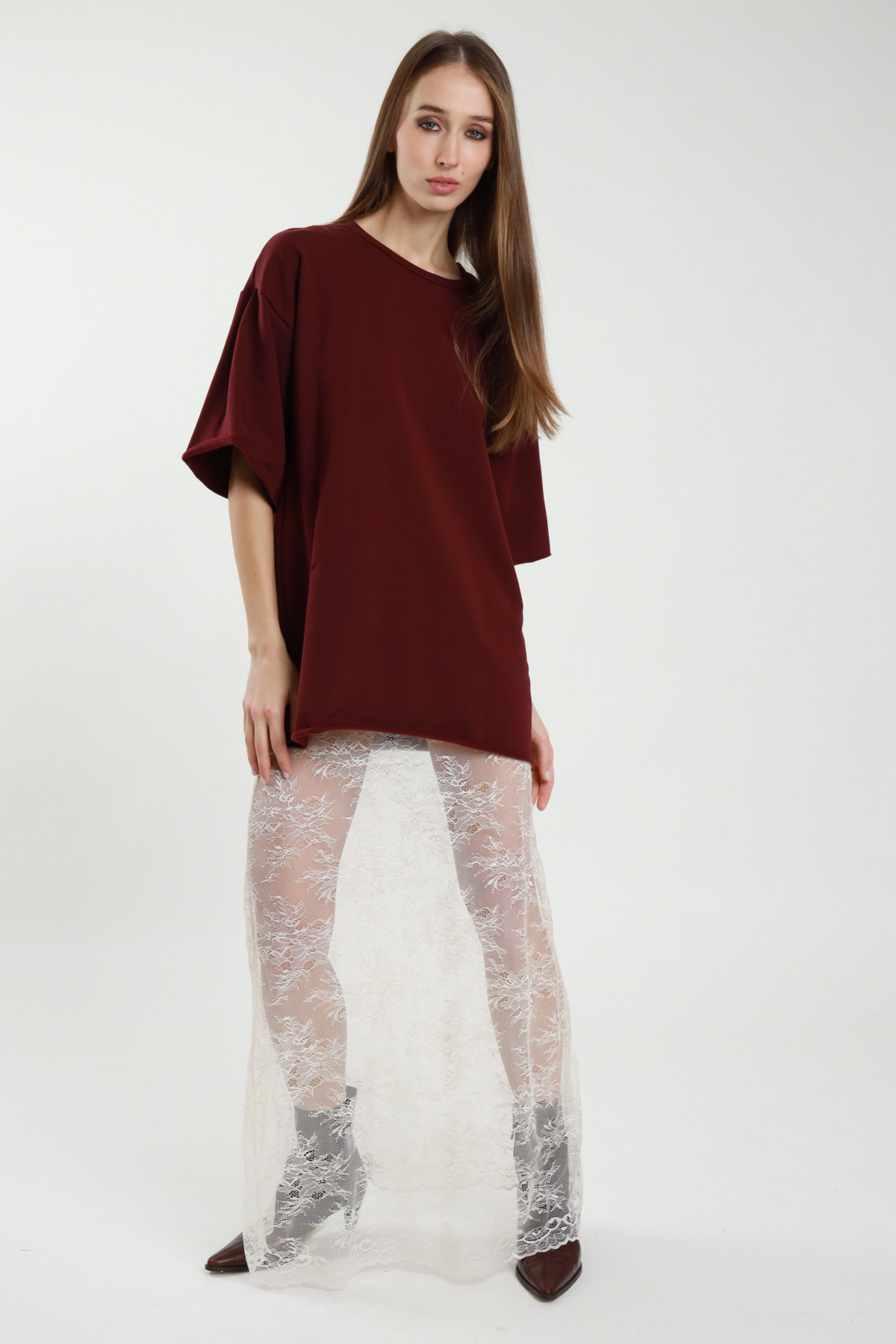 Abito T-Shirt + Pizzo