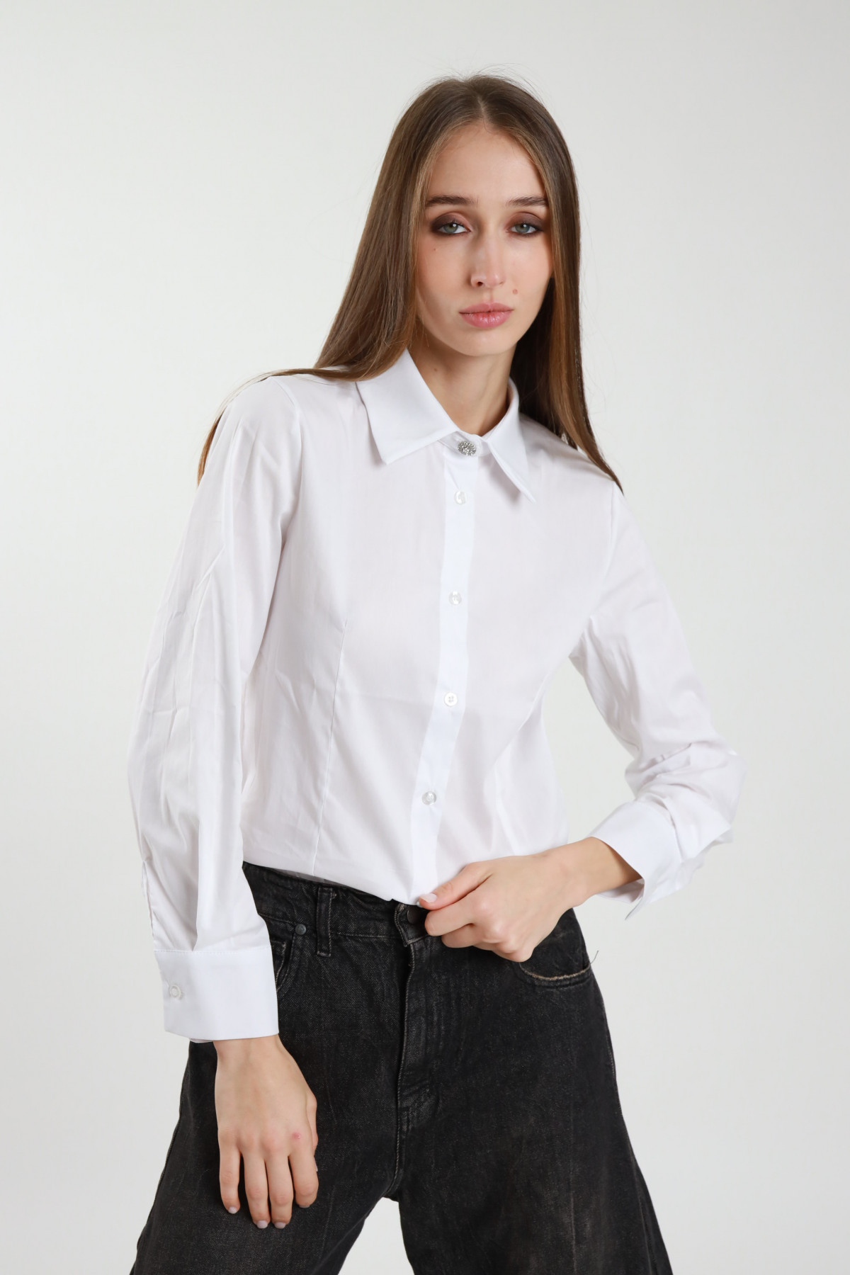 Camicia Bottone Gioiello