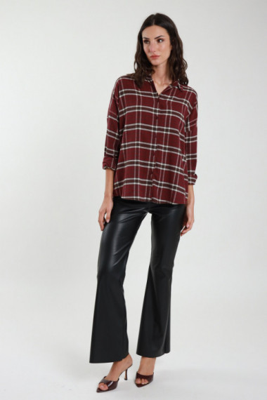 Faux leather trousers