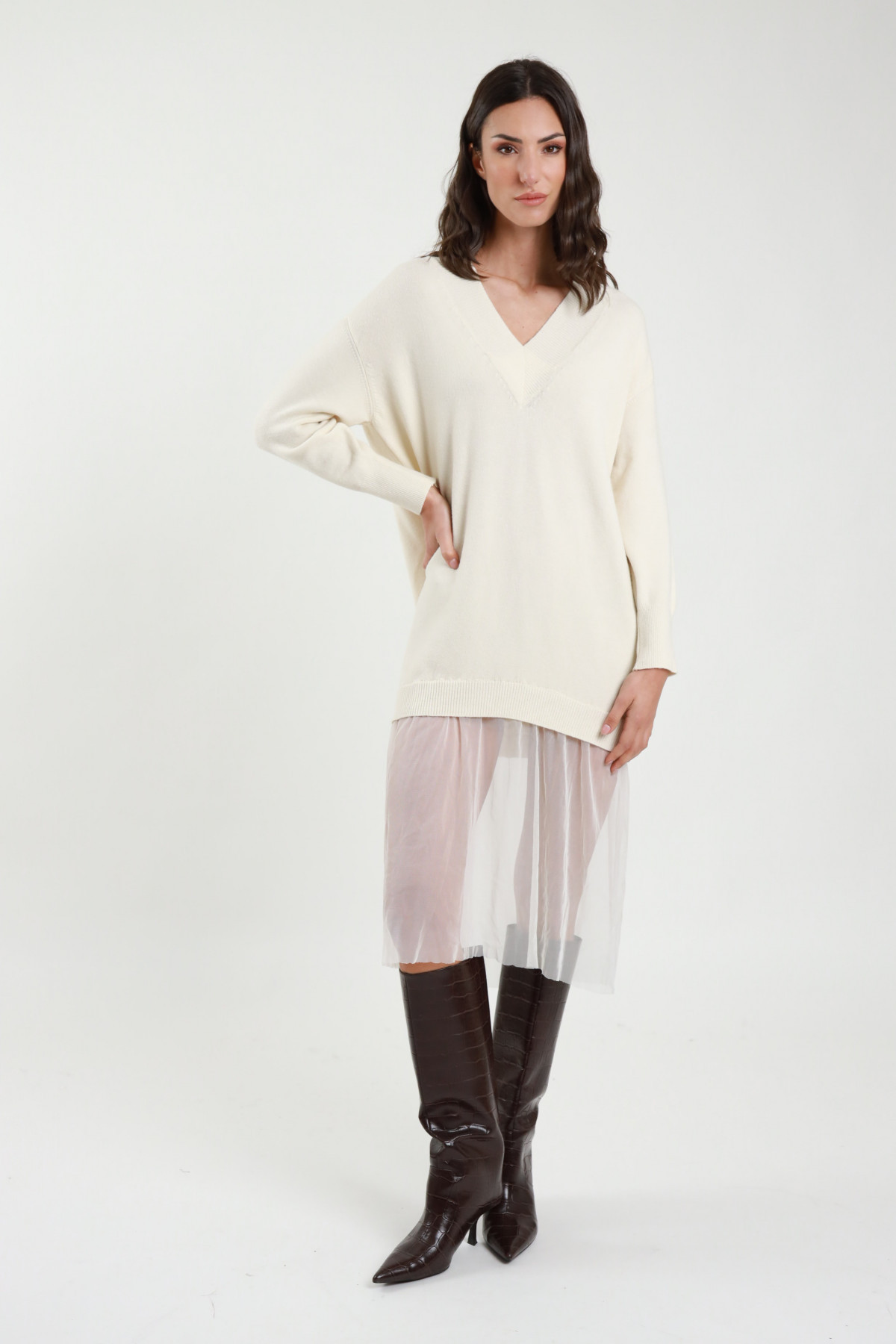 Maxi Maglia con Tulle