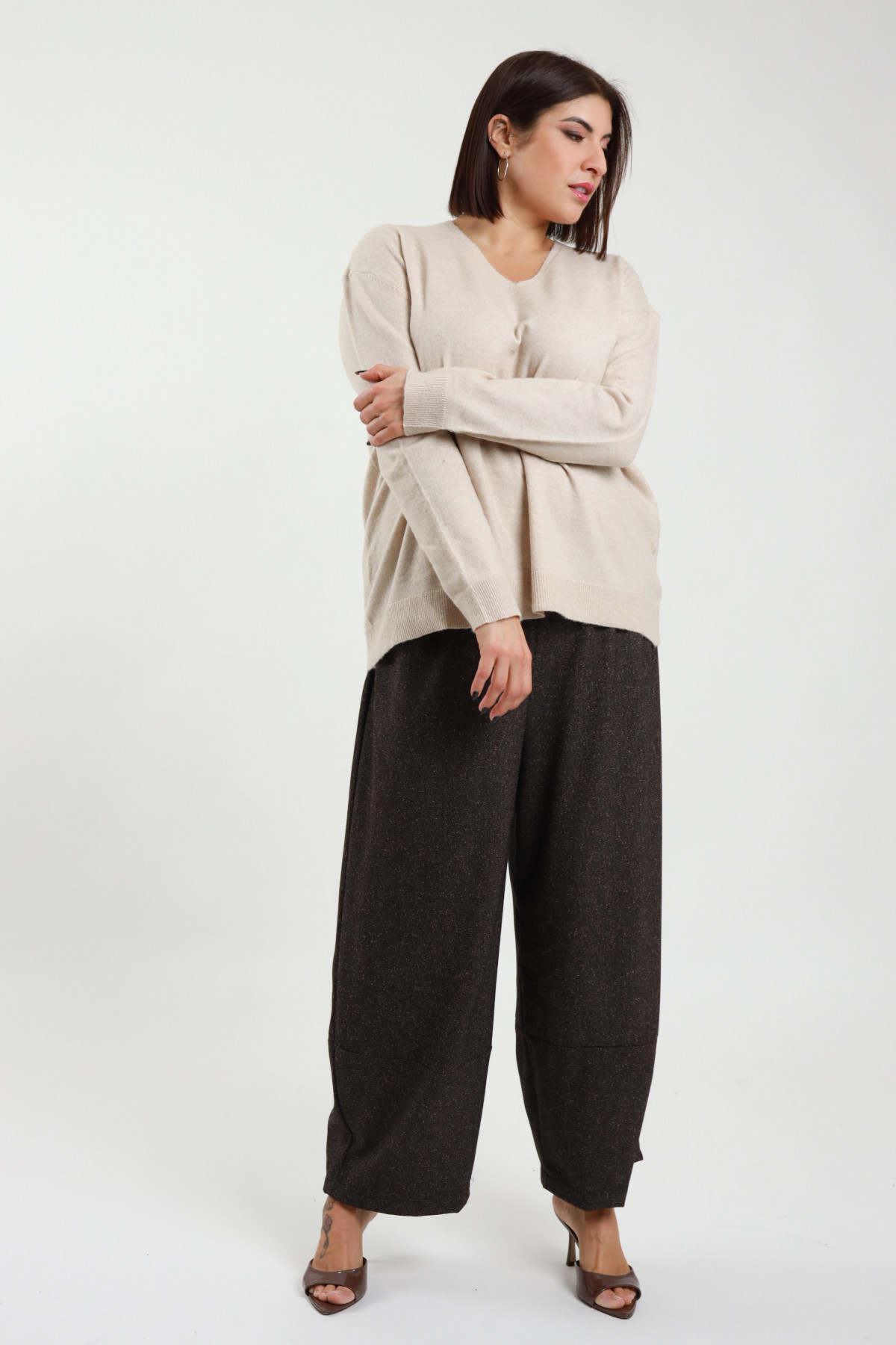 Pantalone ovetto 70%pl 27%vi 3%ea