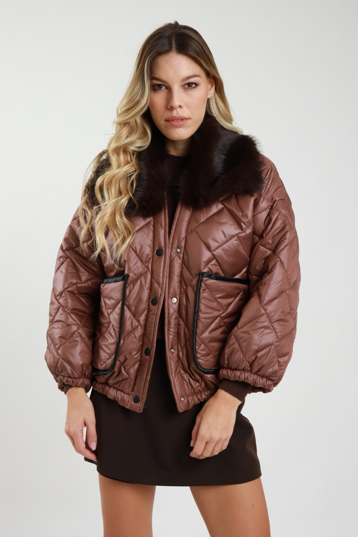 Bomber Imbottito con Ecopelliccia