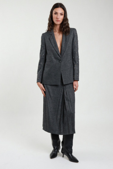 Longuette with pleated insert