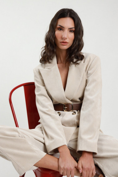 Samtjacke mit Gürtel