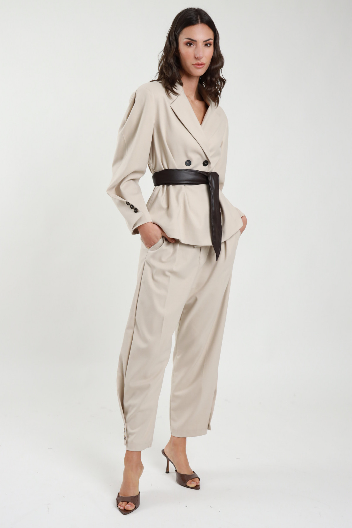 Pantaloni Ovetto Bottone