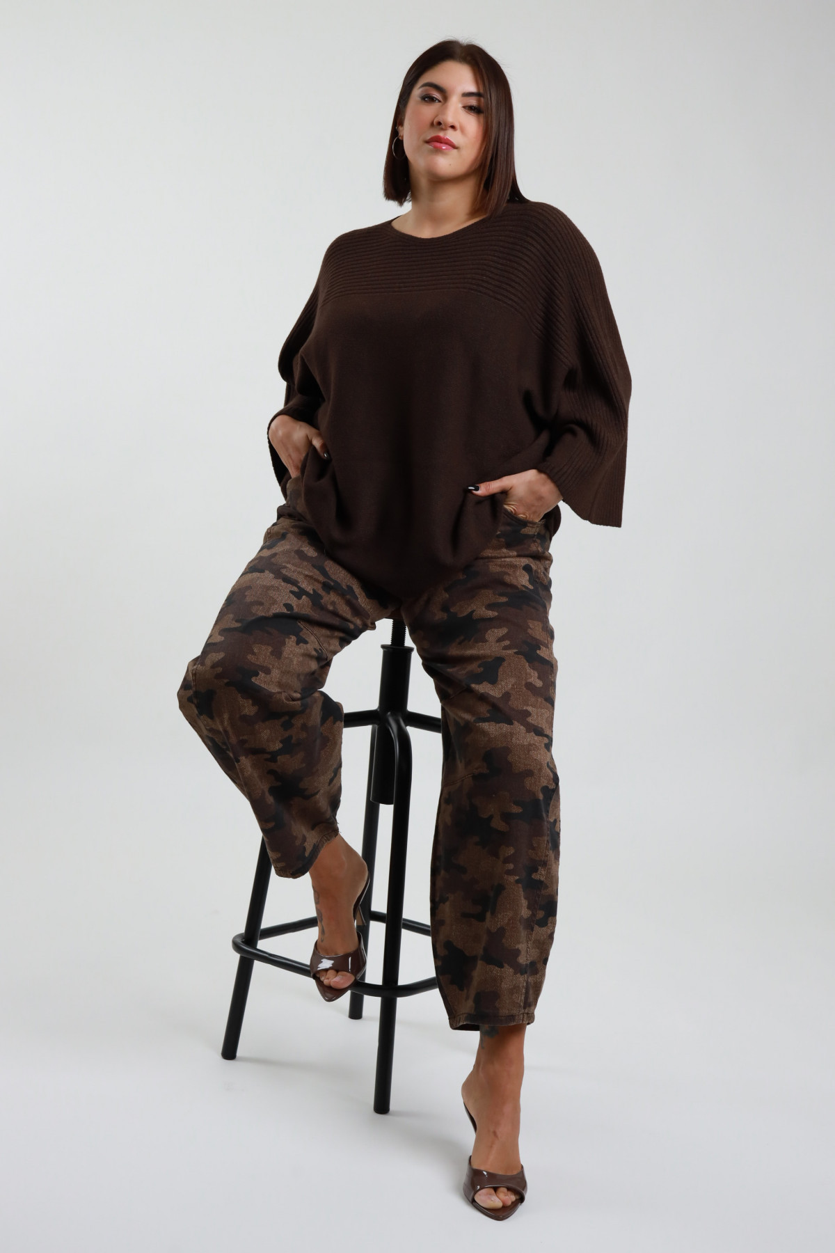 Pantalone banana mimetico 98%co 2%ea