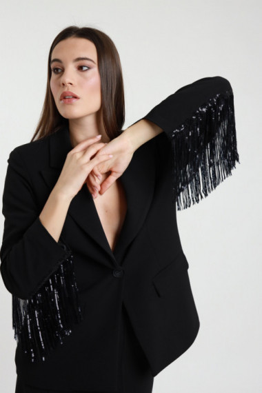 Blazer Frange Paillettes