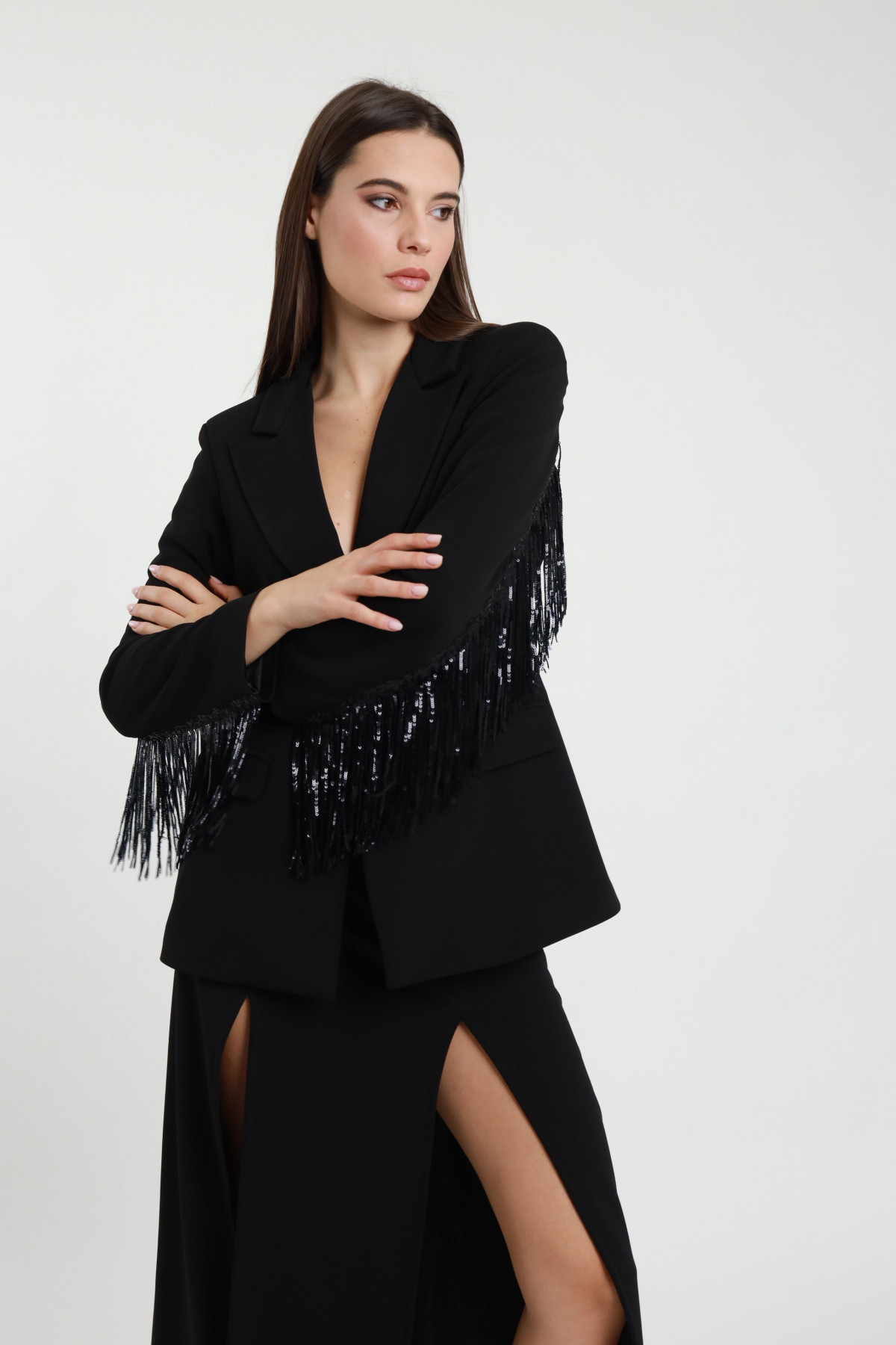 Blazer Frange Paillettes