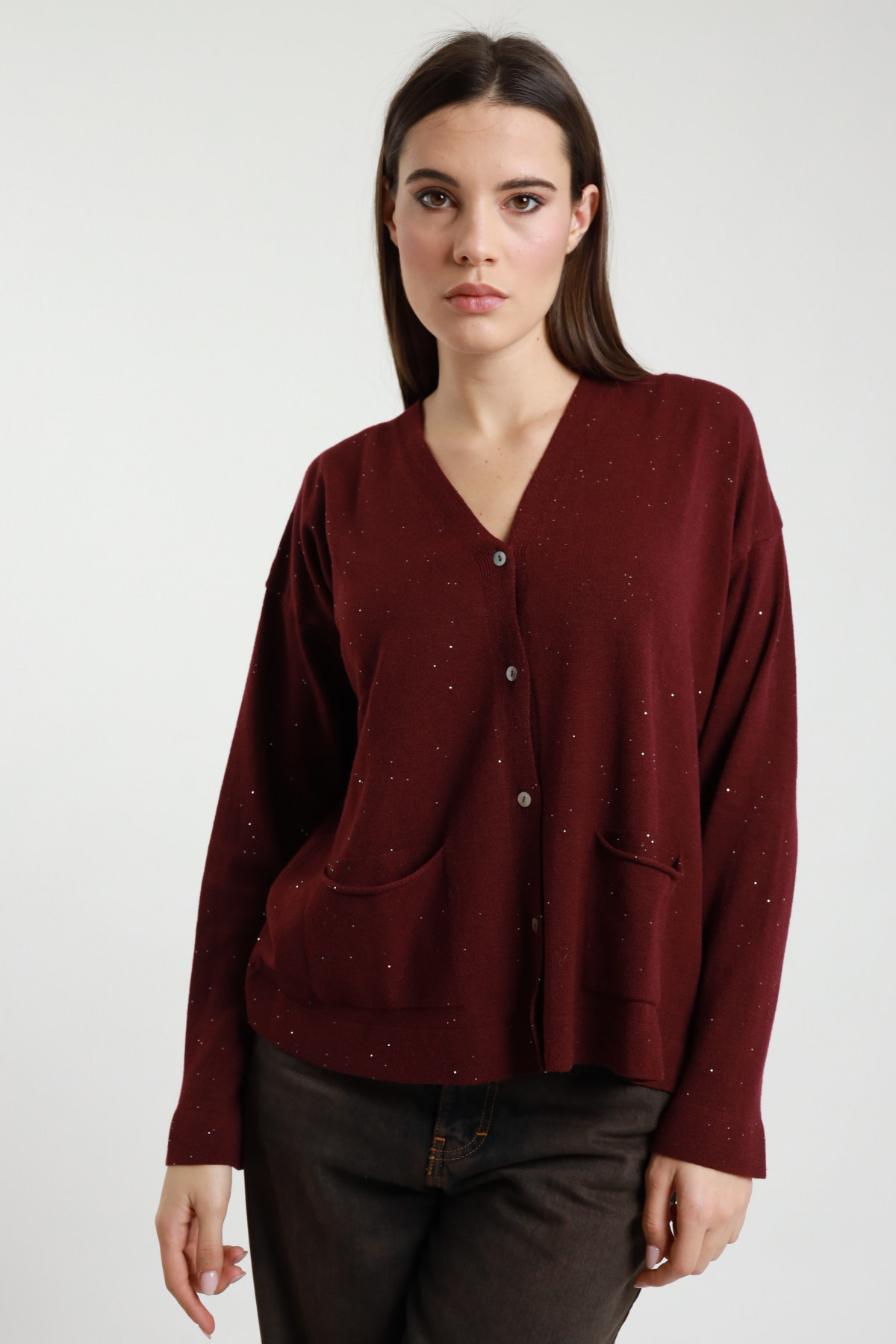 Cardigan Over Micro Paillettes