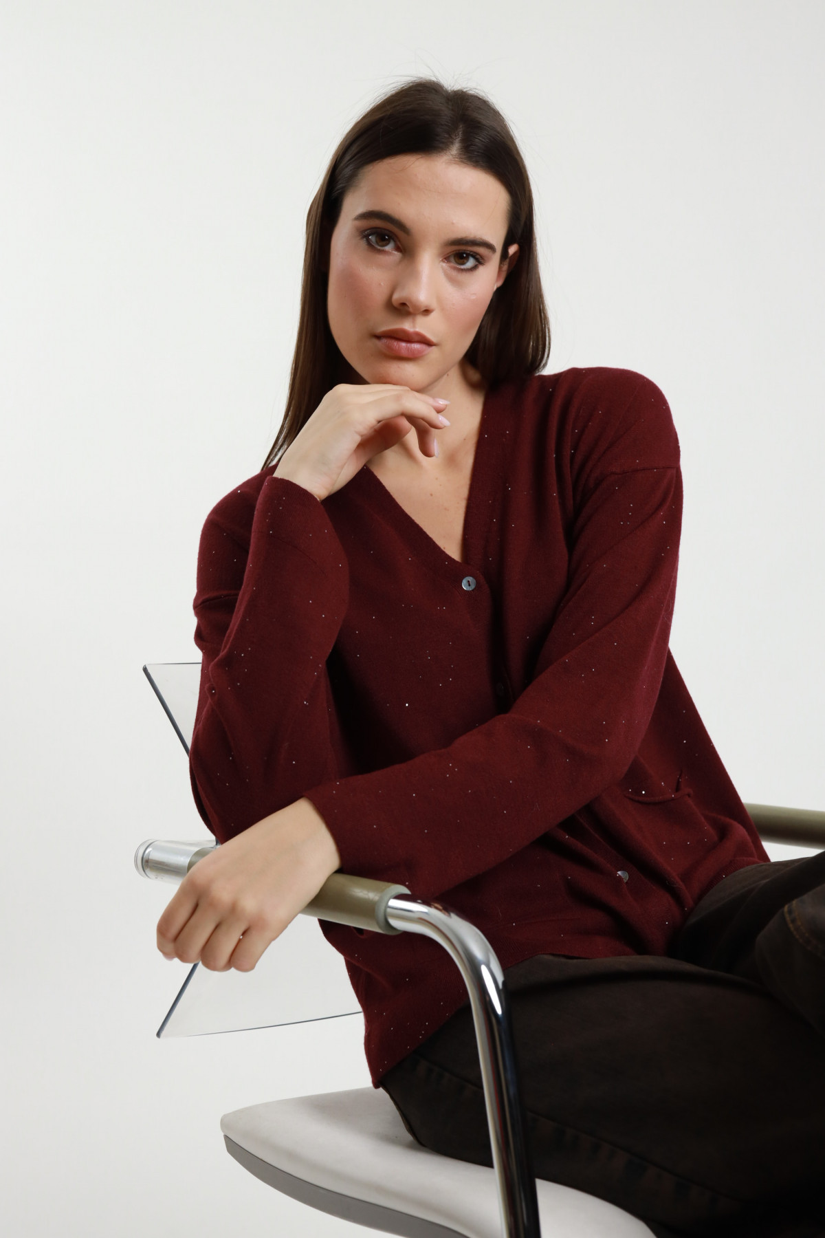 Cardigan Over Micro Paillettes