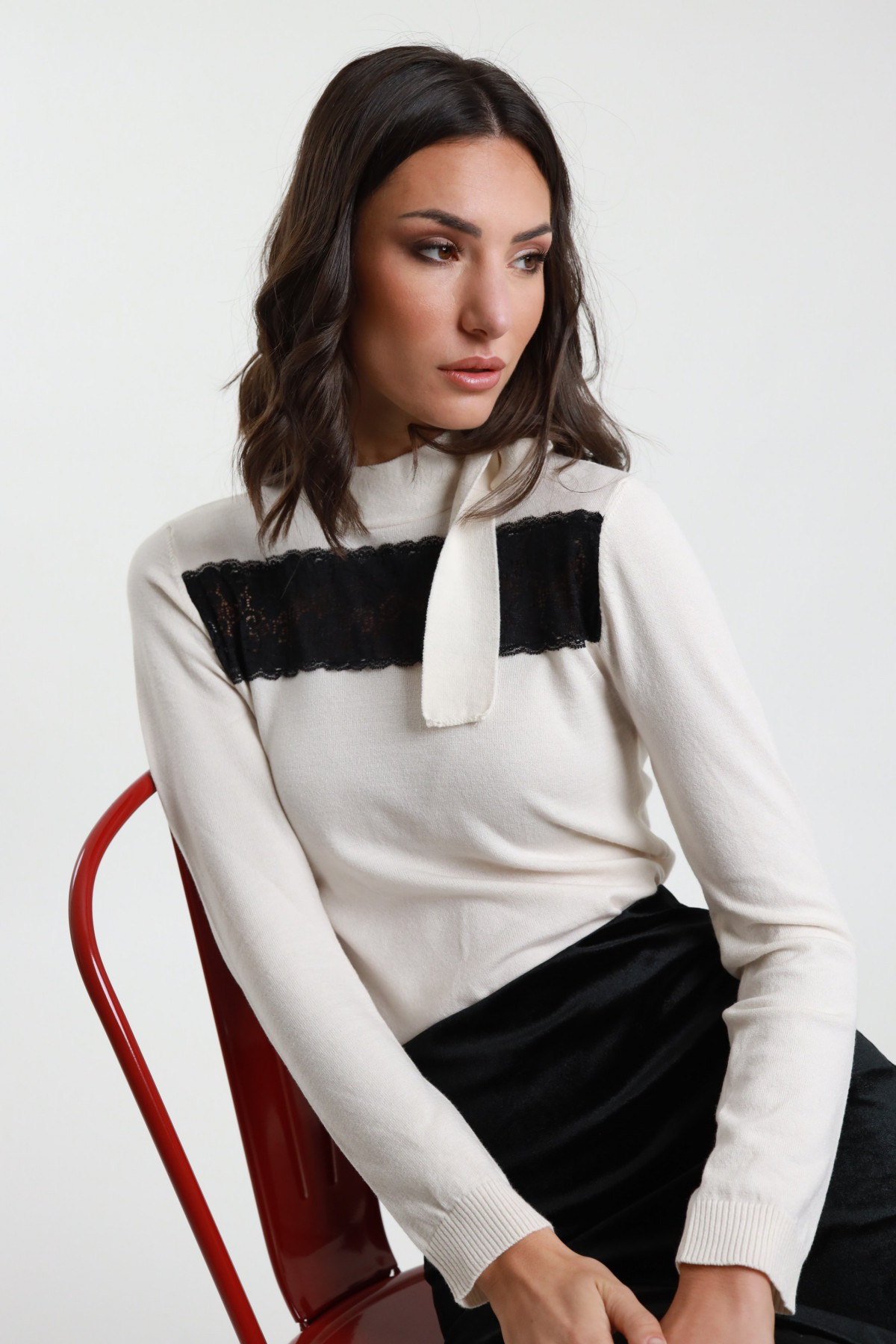 Maglioncino Fiocco + Pizzo