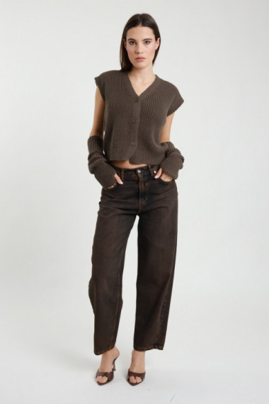 Jeans baggy sabbiato 100%co