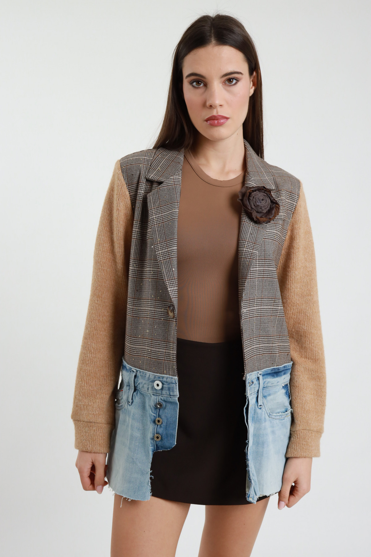 Blazer Check + Denim