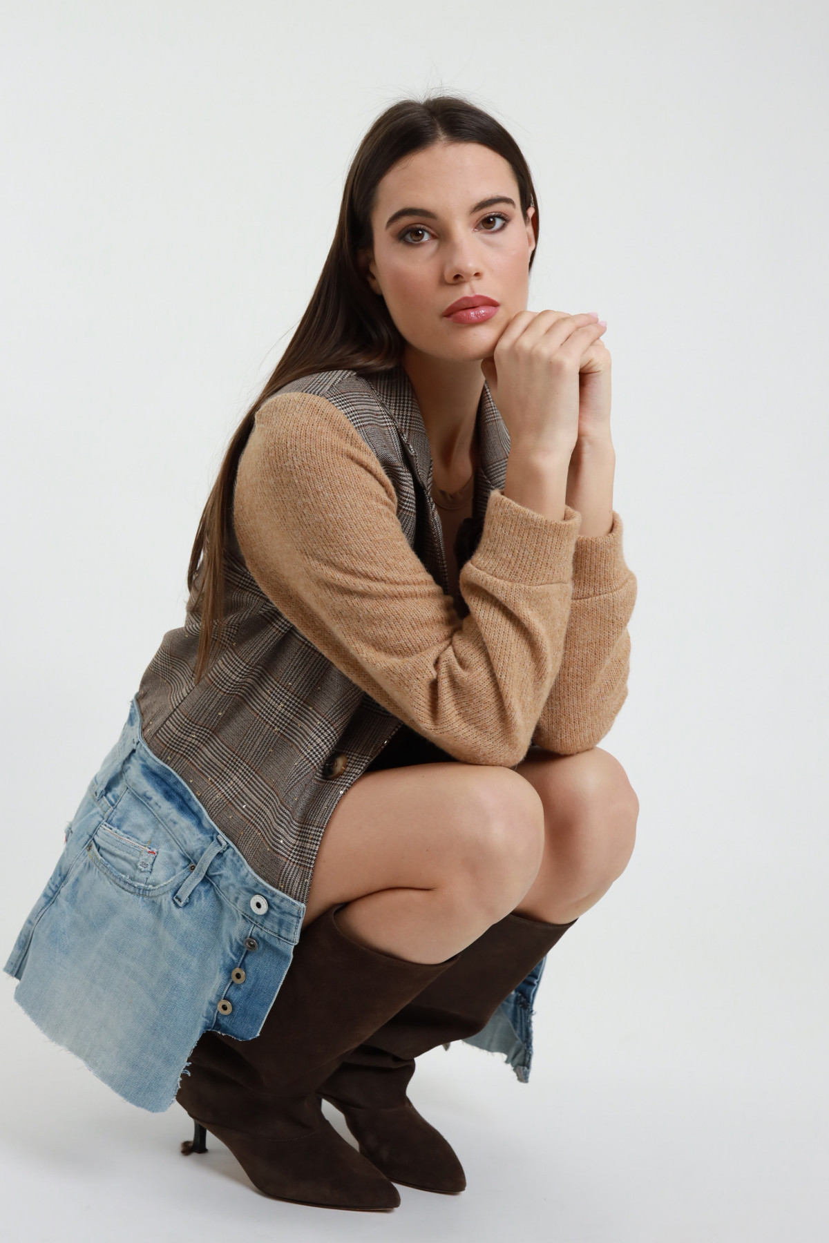 Blazer Check + Denim