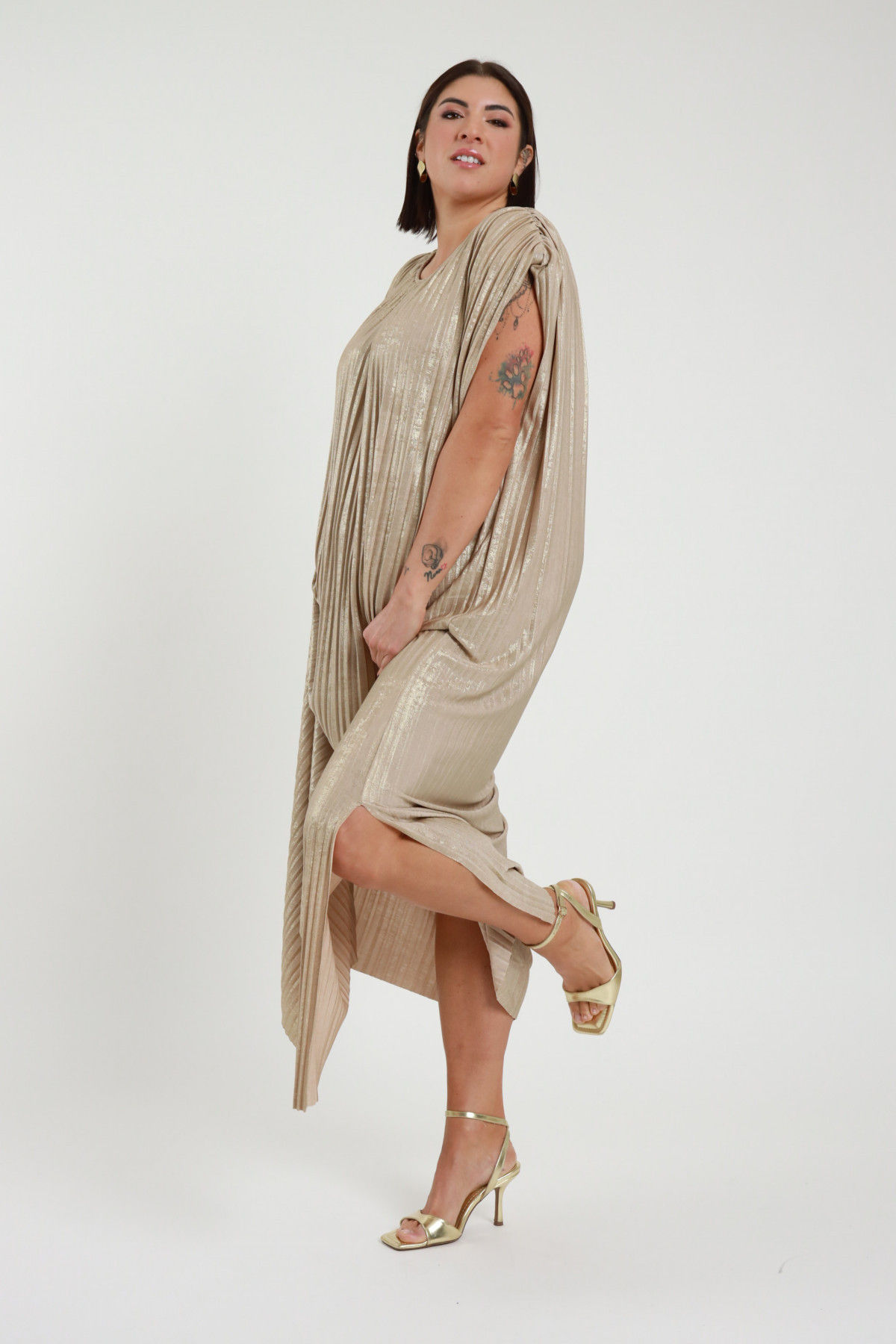 Susy Star Abito Lungo Plisse