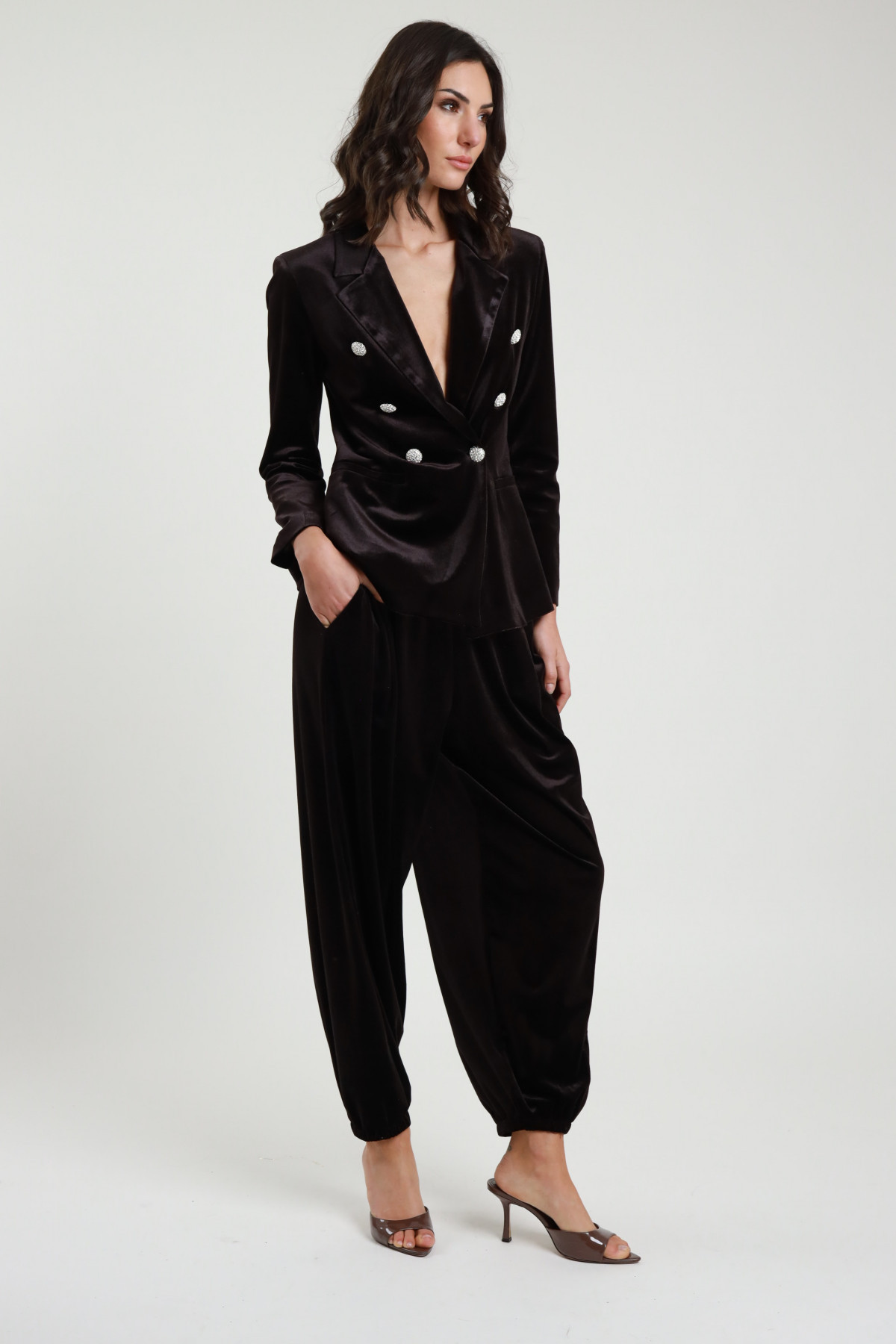 Pantaloni Balloon Velluto