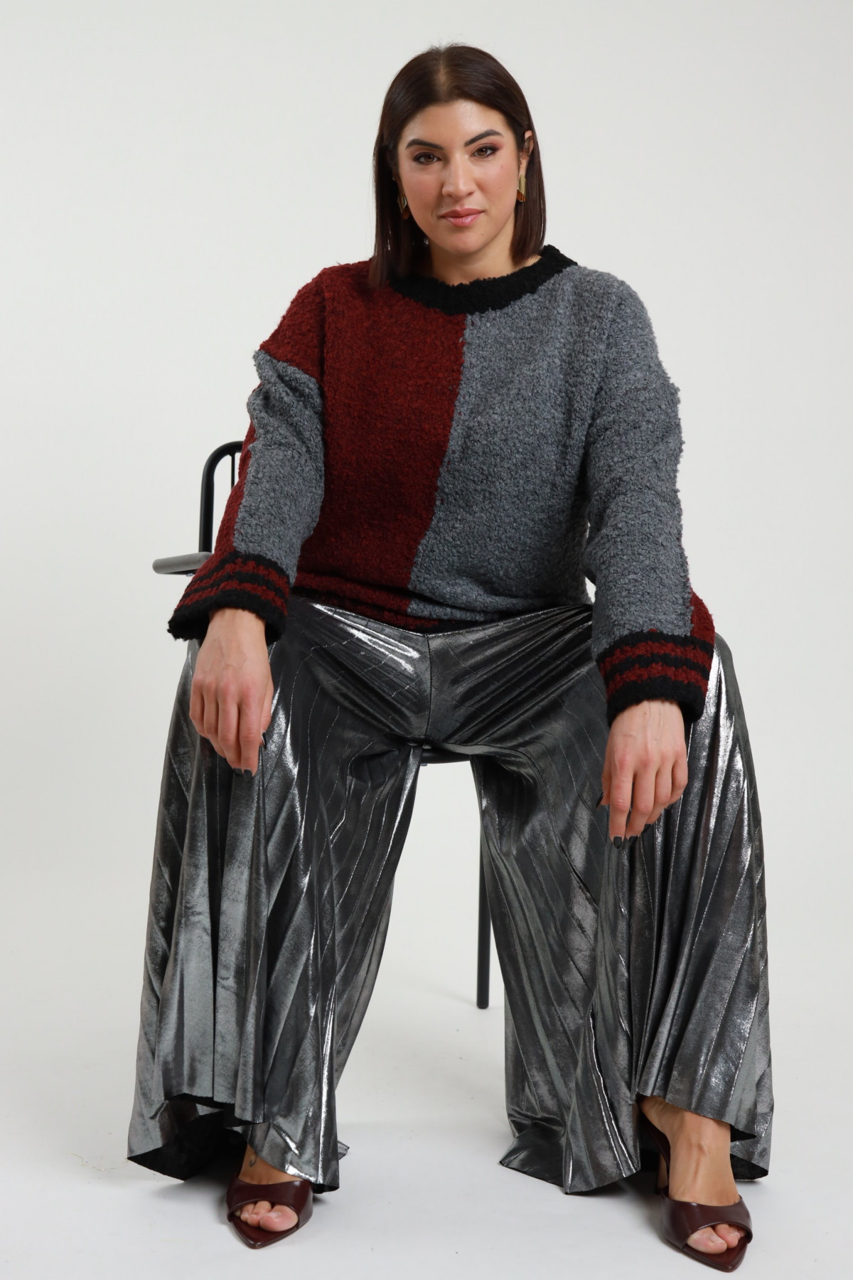 Susy Star - Pantaloni Plissé Laminati