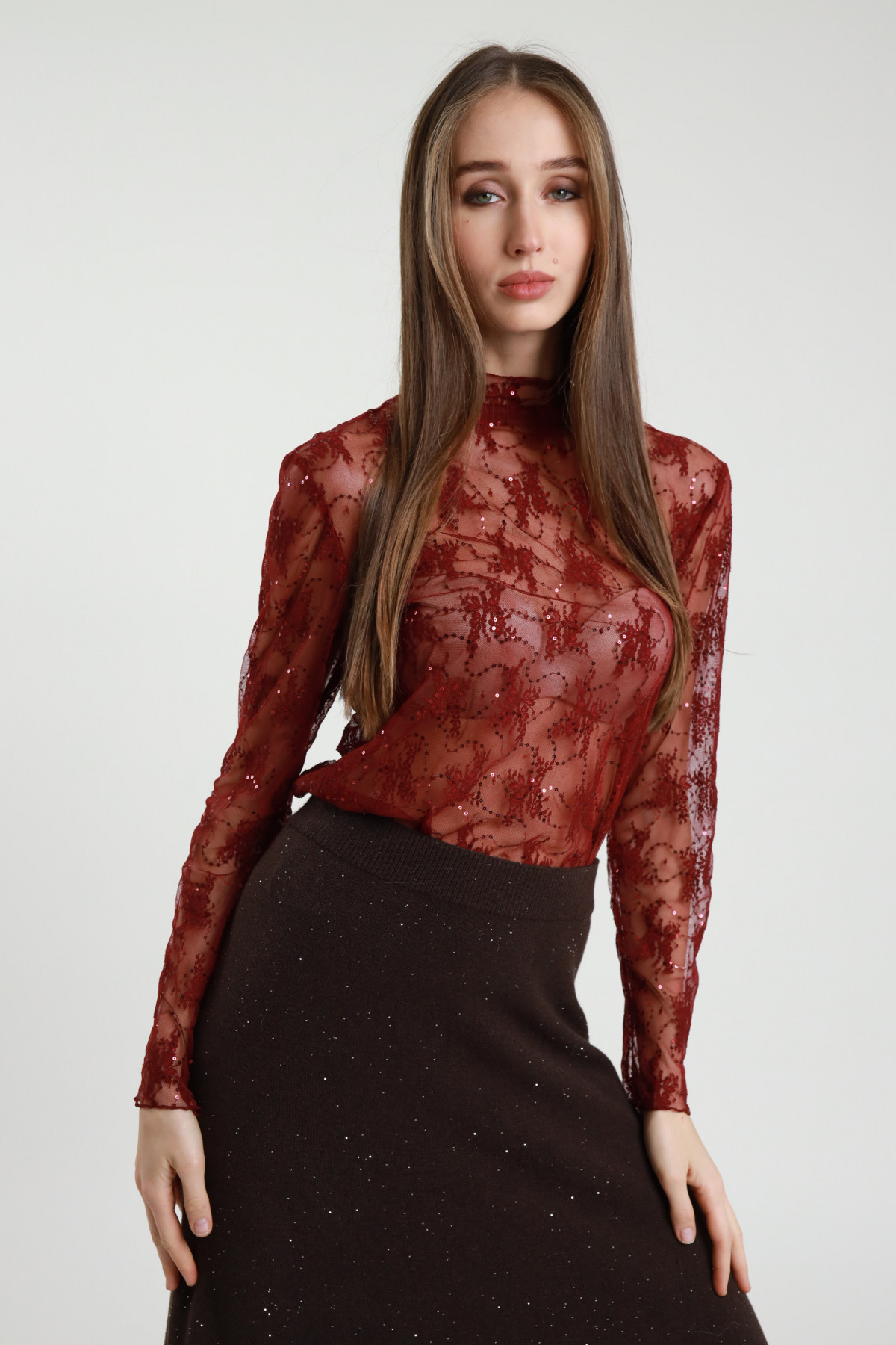 Maglia Pizzo e Paillettes