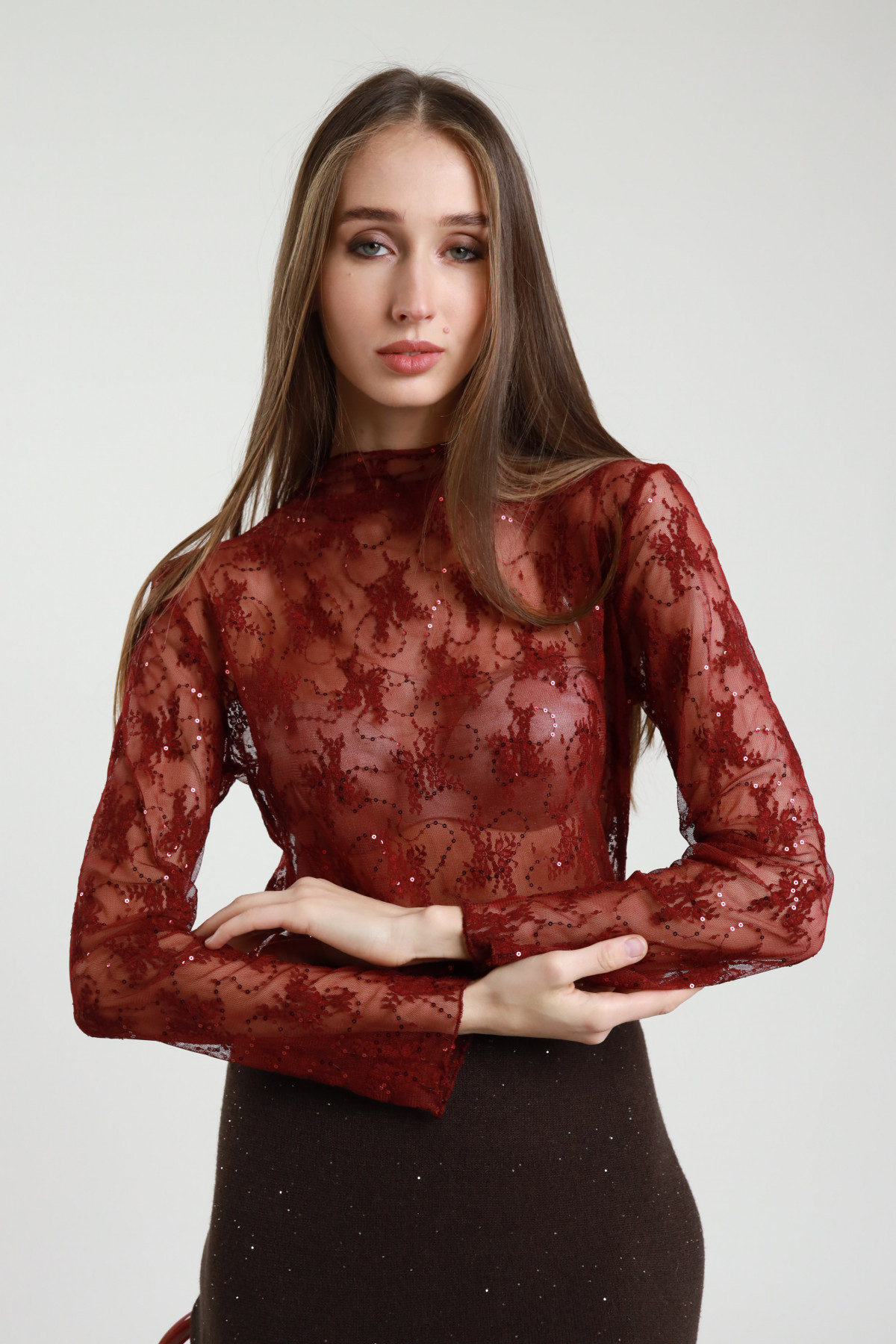 Maglia Pizzo e Paillettes