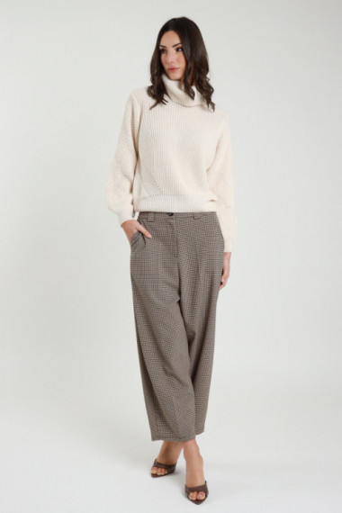 Pantaloni Micro Check