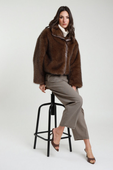 Pantaloni Micro Check