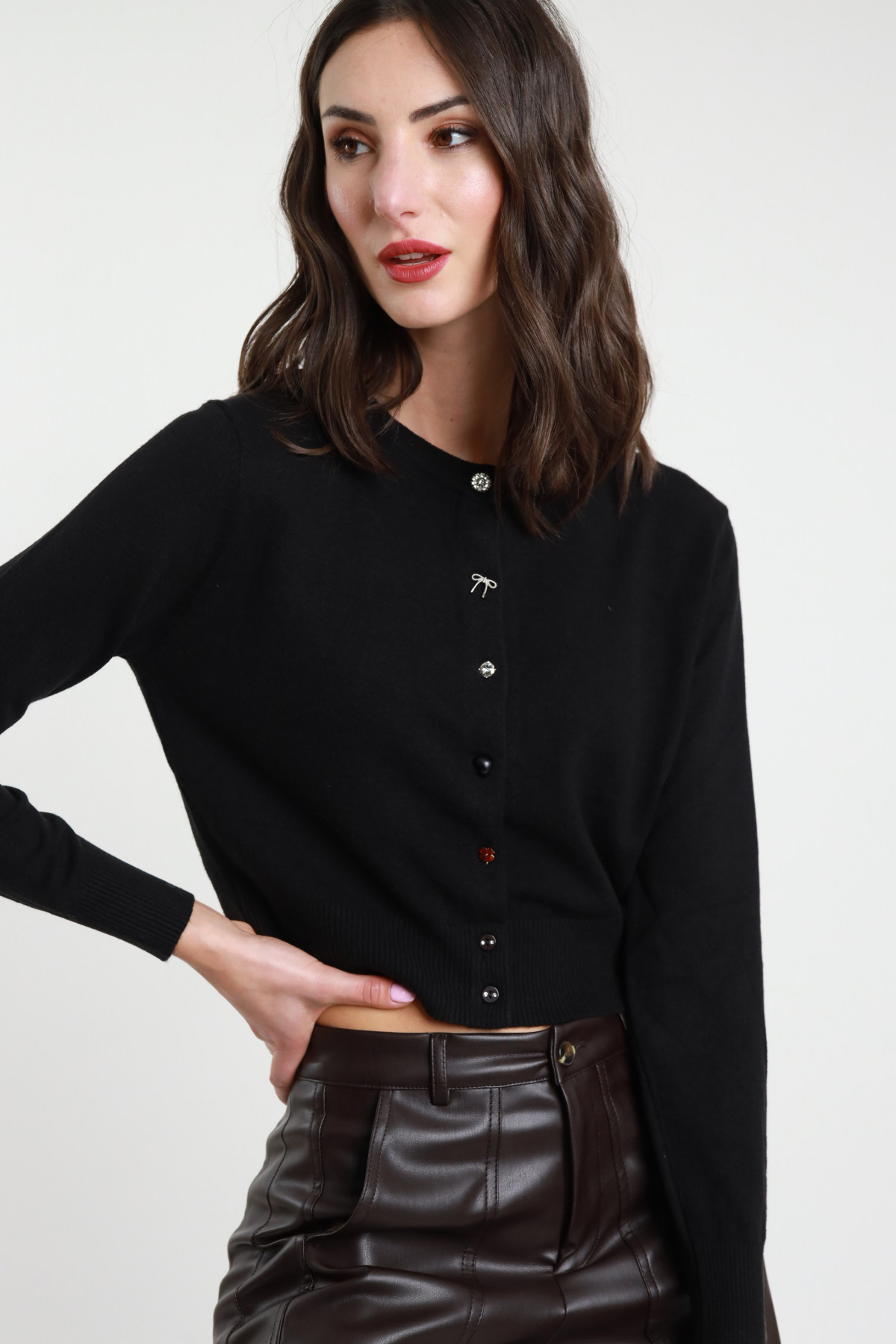 Korean neckline cardigan