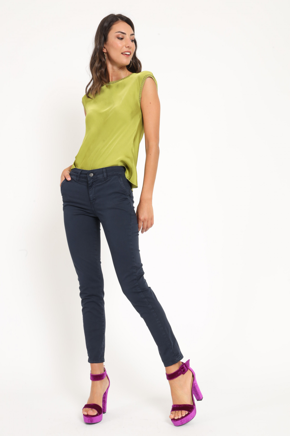 Garment Dyed Jeans Pocket Chino Skinny