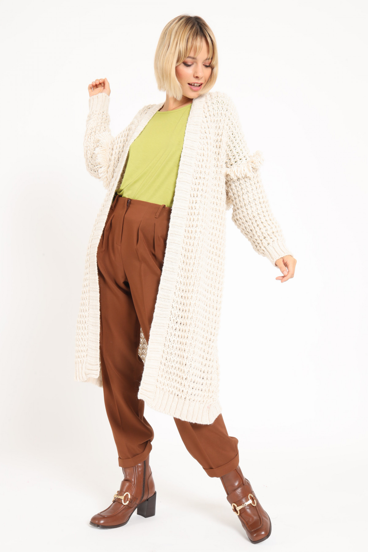 Long Cardigan with Fringes