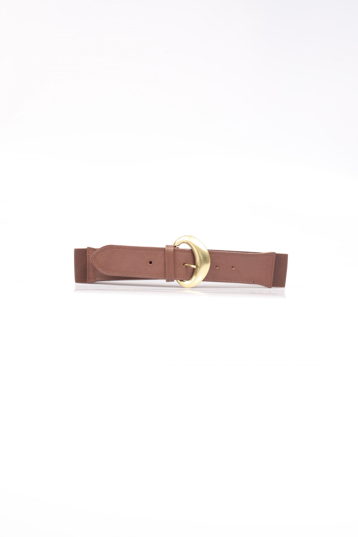 Genuine Leather Belt with Elastic Back