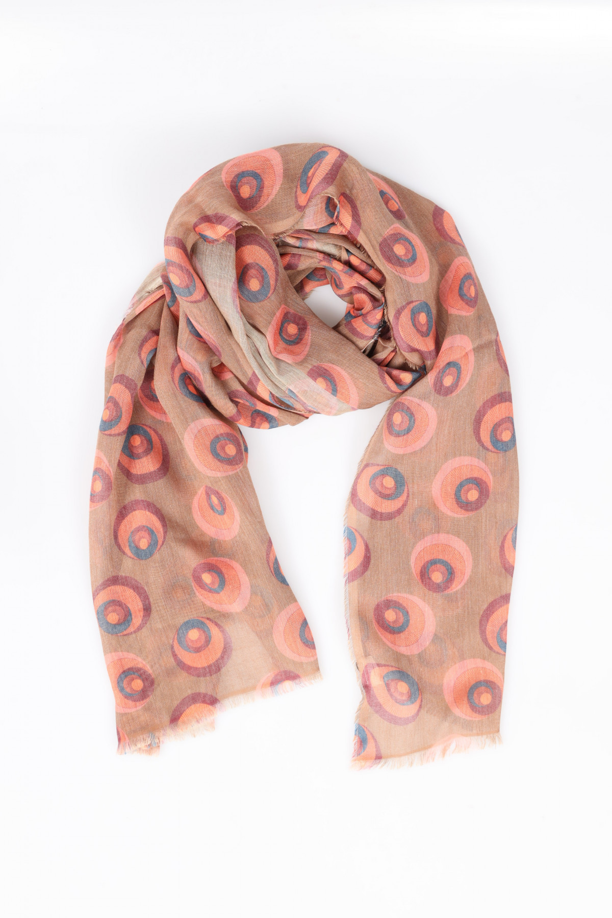 Circles Patterned Print Scarf