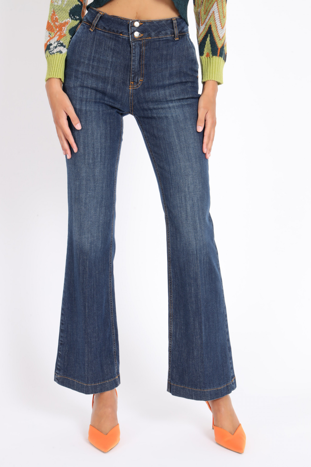 Flared Chino Pocket Jeans