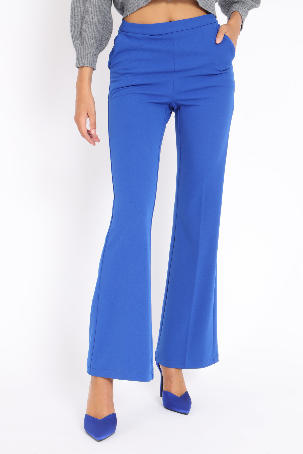 Pantalone zampa 95%pl 5%ea